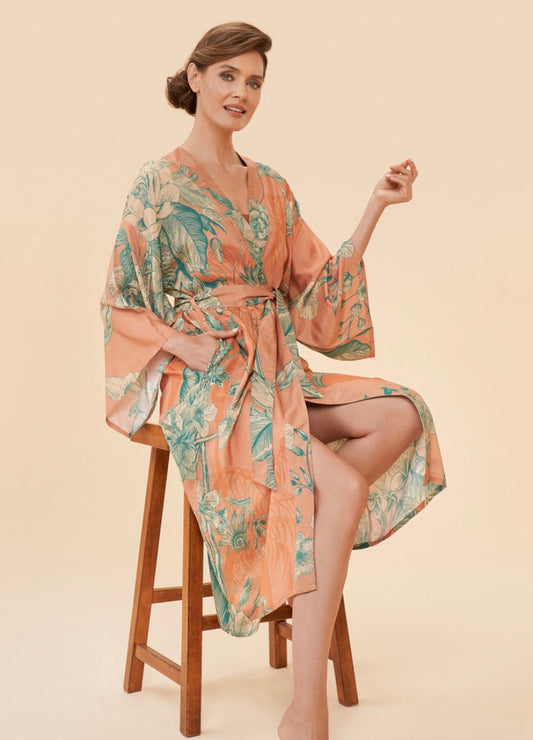 NEW* Floral Jungle Kimono Gown in Petal - O/S