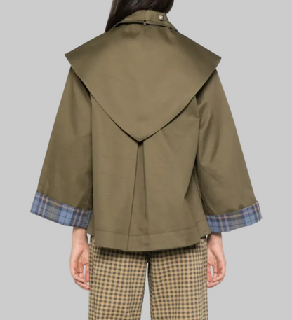 NEW* DAMSON MADDER Reversible Jerry Crop Trench Coat - Size 12