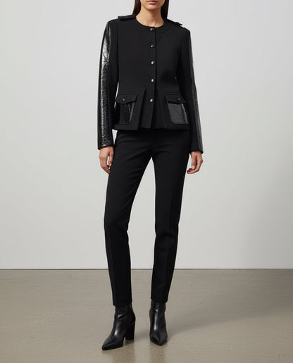 TOM FORD Wool/Patent Leather Jacket - Size 38