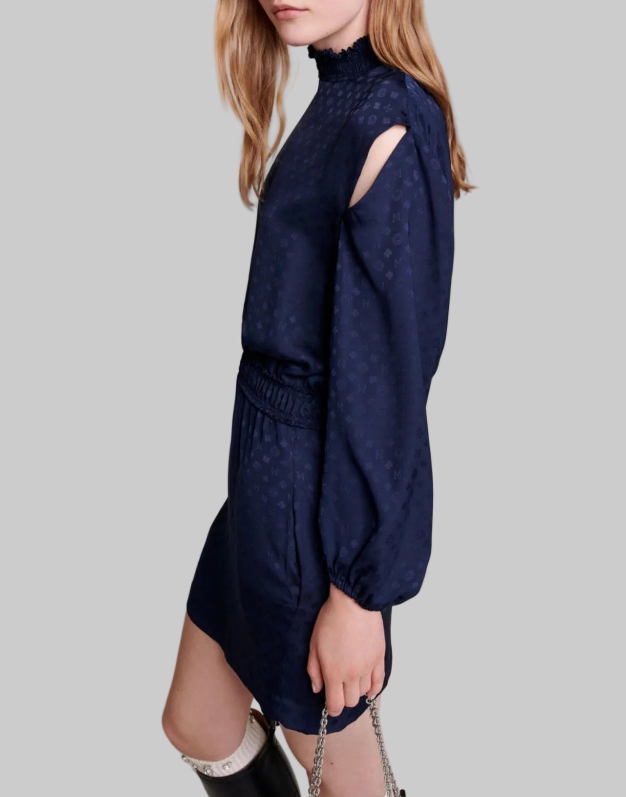 NEW* MAJE Navy Cutout Dress - Size 40