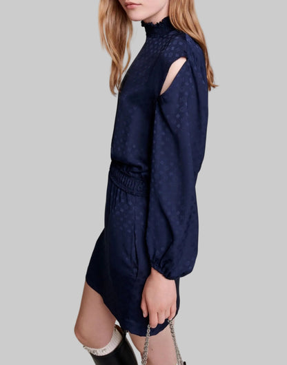NEW* MAJE Navy Cutout Dress - Size 40