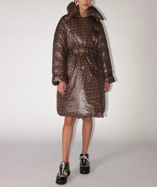 NEW* BURBERRY Monogram Down Trench - Size 0