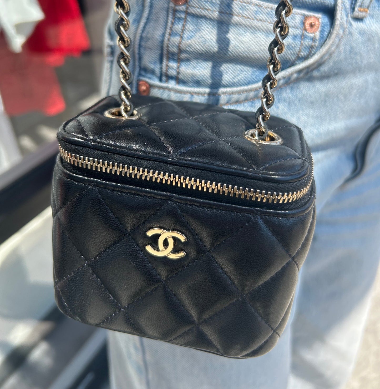 CHANEL Quilted Mini Vanity Crossbody