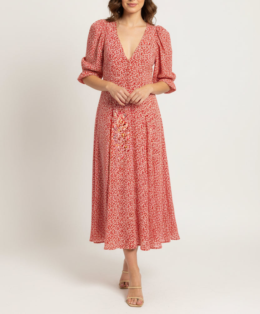 DOEN Patterned Maxi Dress - Size xs