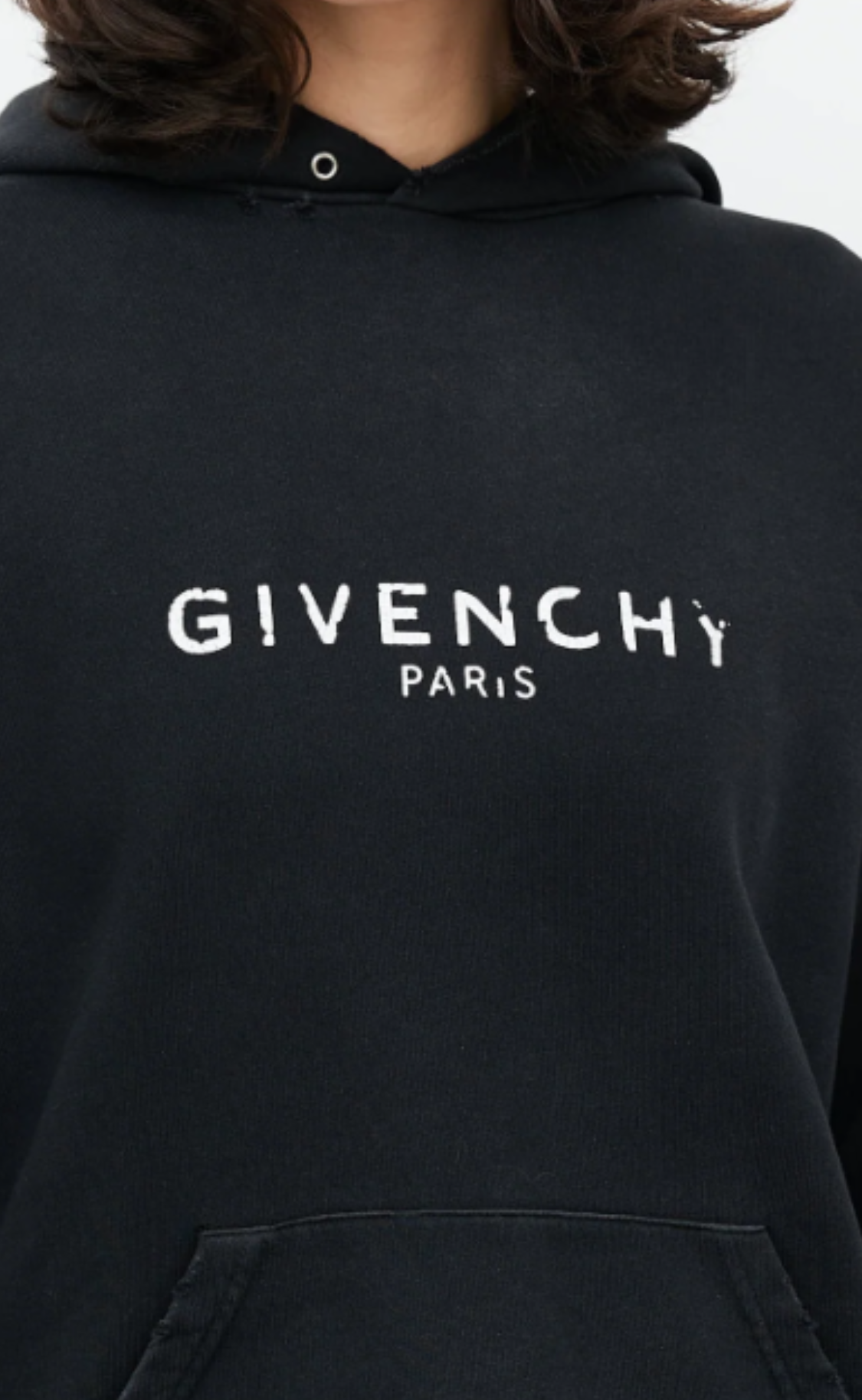 Givenchy Distressed Logo Hoodie - Size S