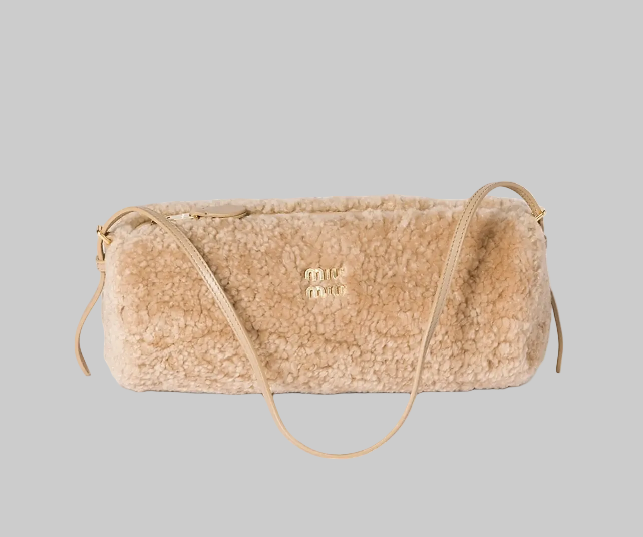 MIU MIU Shearling Pouch Shoulder Bag