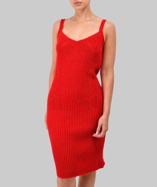 COMME DE GARCONS Red Knit Dress - Size S