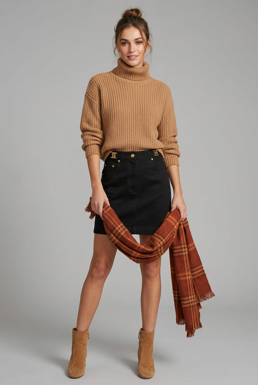 FENDI Denim Mini Skirt - Size 4