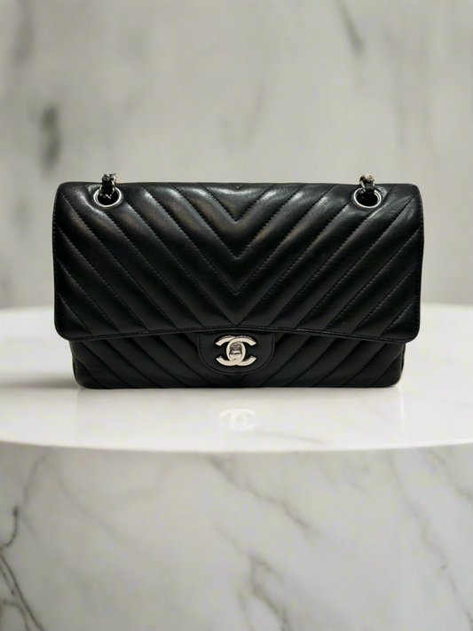 CHANEL Medium Chevron Double Flap