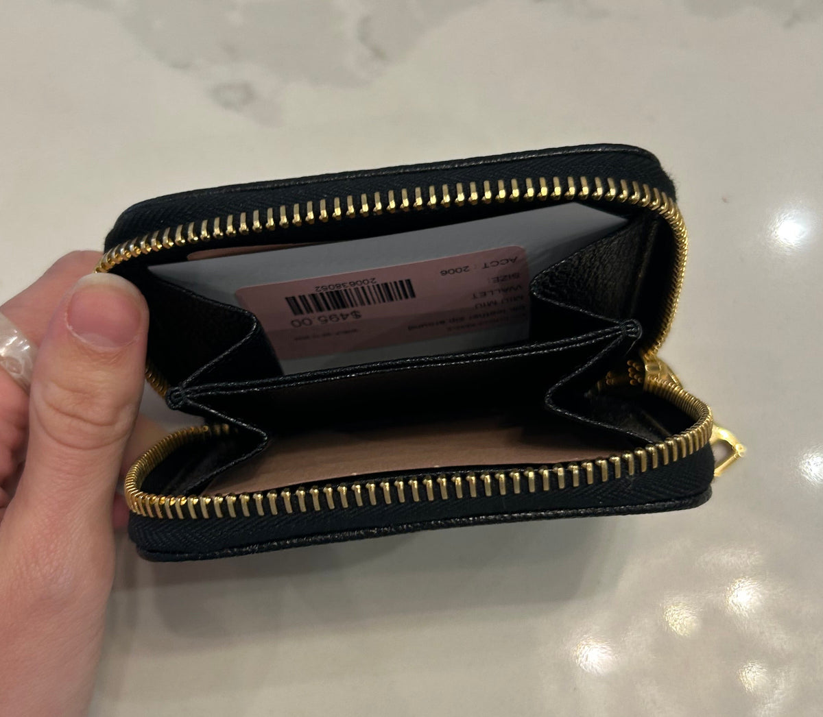 MIU MIU Vitello Daino, Nero Coin Purse