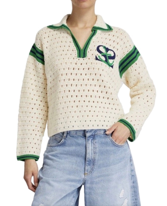 SANDRO Nicolas Wool Polo - Size S