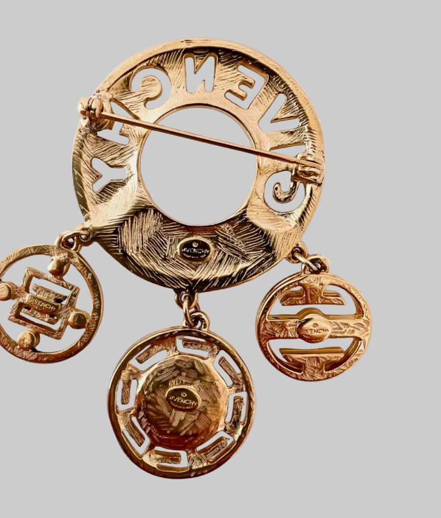 GIVENCHY Vintage Logo Brooch