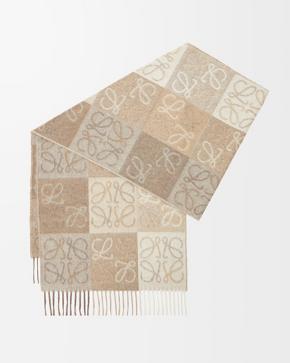 LOEWE Wool & Cashmere Anogram Scarf