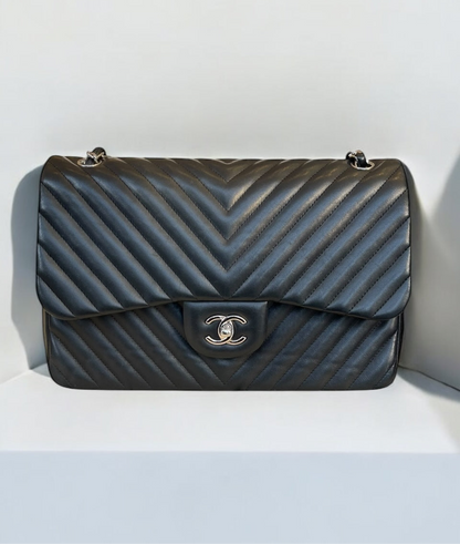 Chanel Chevron Jumbo Double Flap