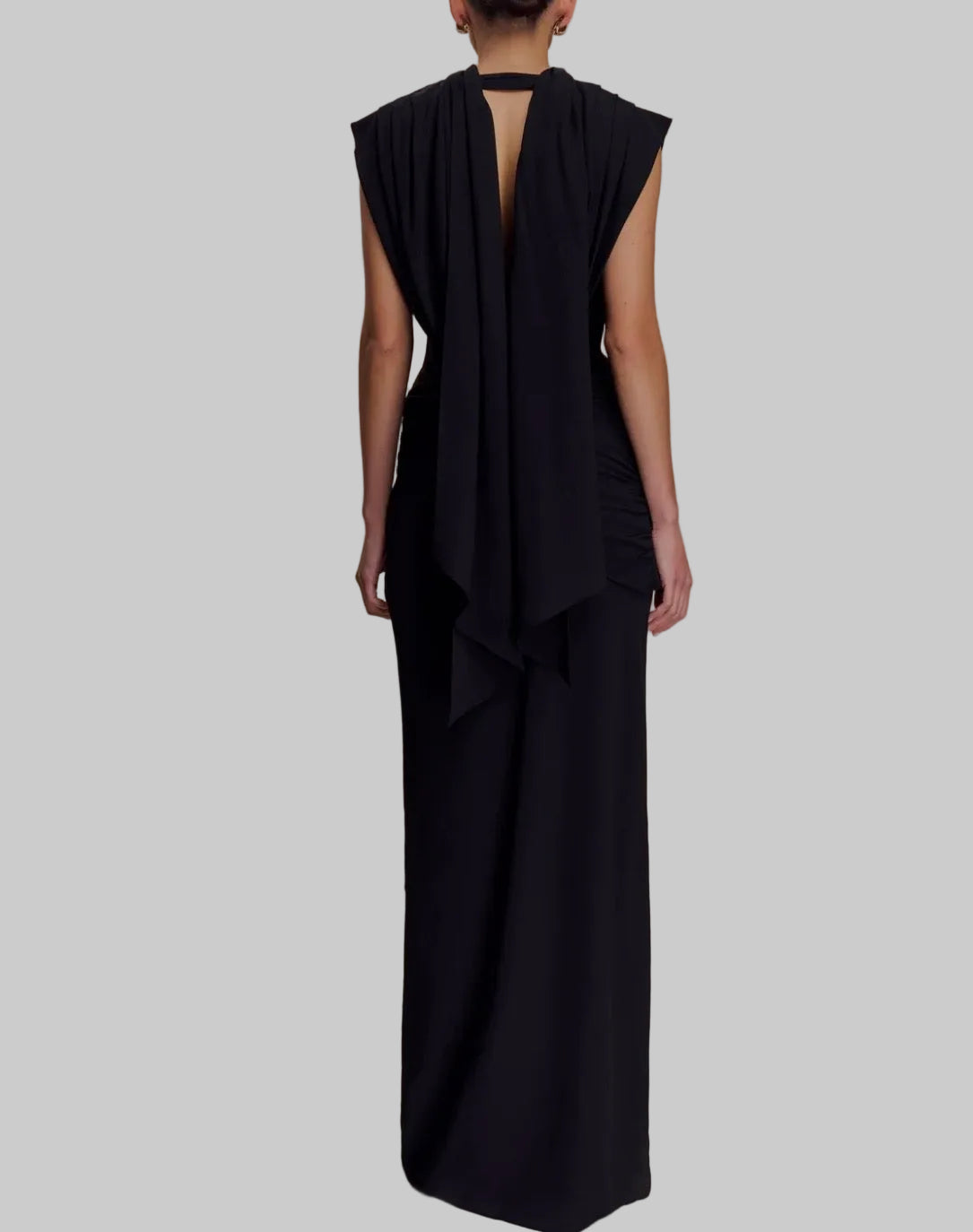 NEW* MESHKI Giulia Chiffon Draped Maxi Dress - Size XS