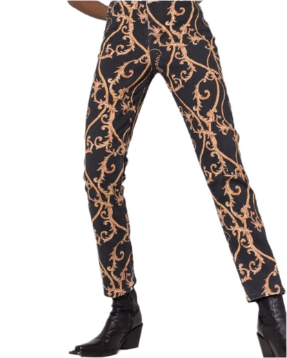 GANNI Baroque Print Jeans - Size 26