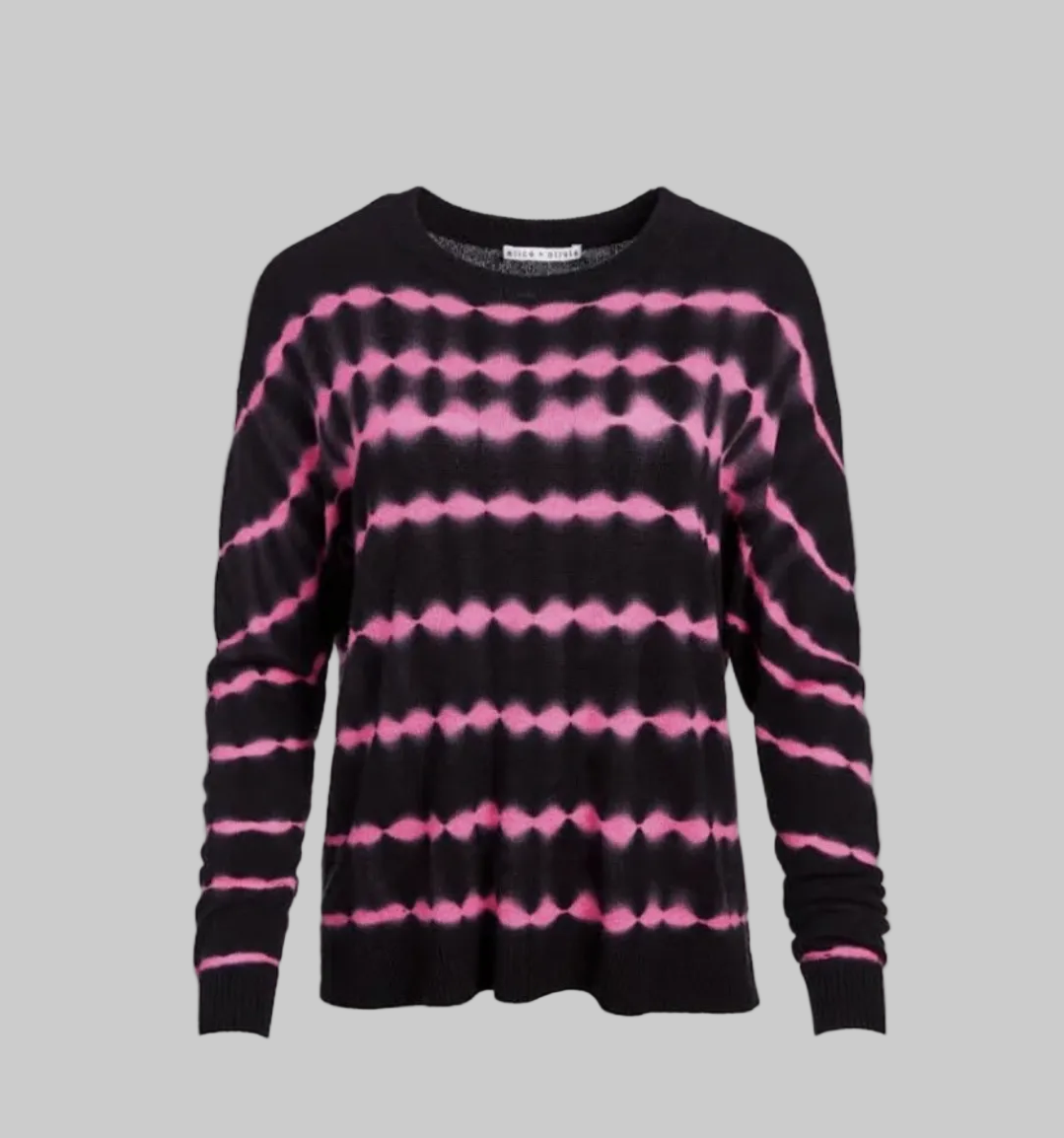 ALICE + OLIVIA Gleason Tie Dye Cashmere Sweater - Size L