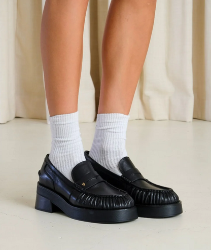 NEW* NAKED WOLFE Fuse Black Leather Loafers - Size 9