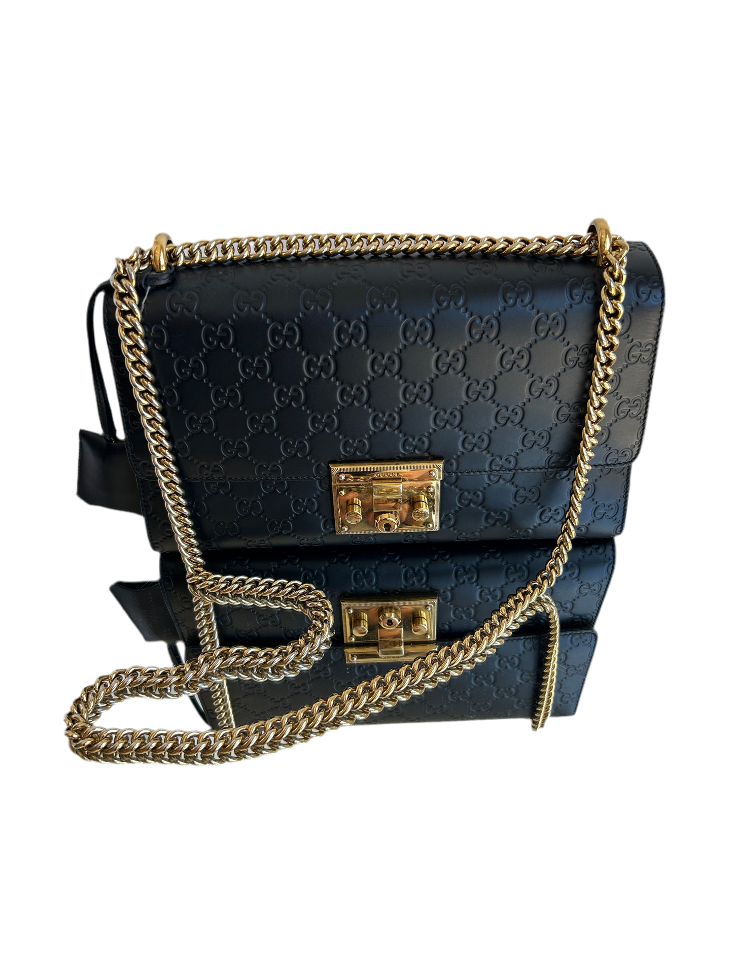 GUCCI Guccissima Padlock Shoulder Bag