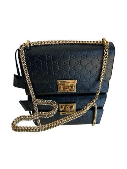 GUCCI Guccissima Padlock Shoulder Bag