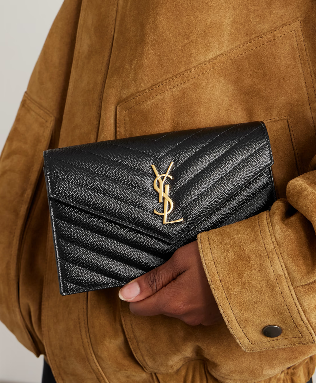 SAINT LAURENT Cassandre Matelassé Textured-Leather Crossbody