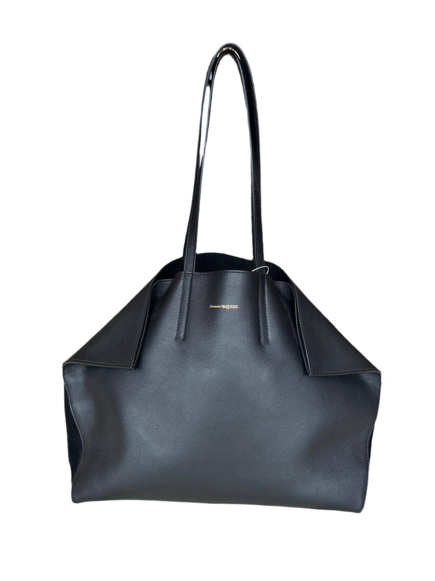 ALEXANDER MCQUEEN Black Lesather Butterfly Tote