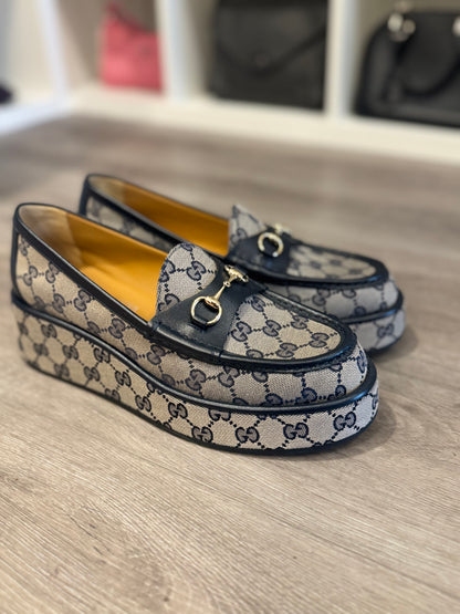 GUCCI Horsebit Platform Loafer - Size 40
