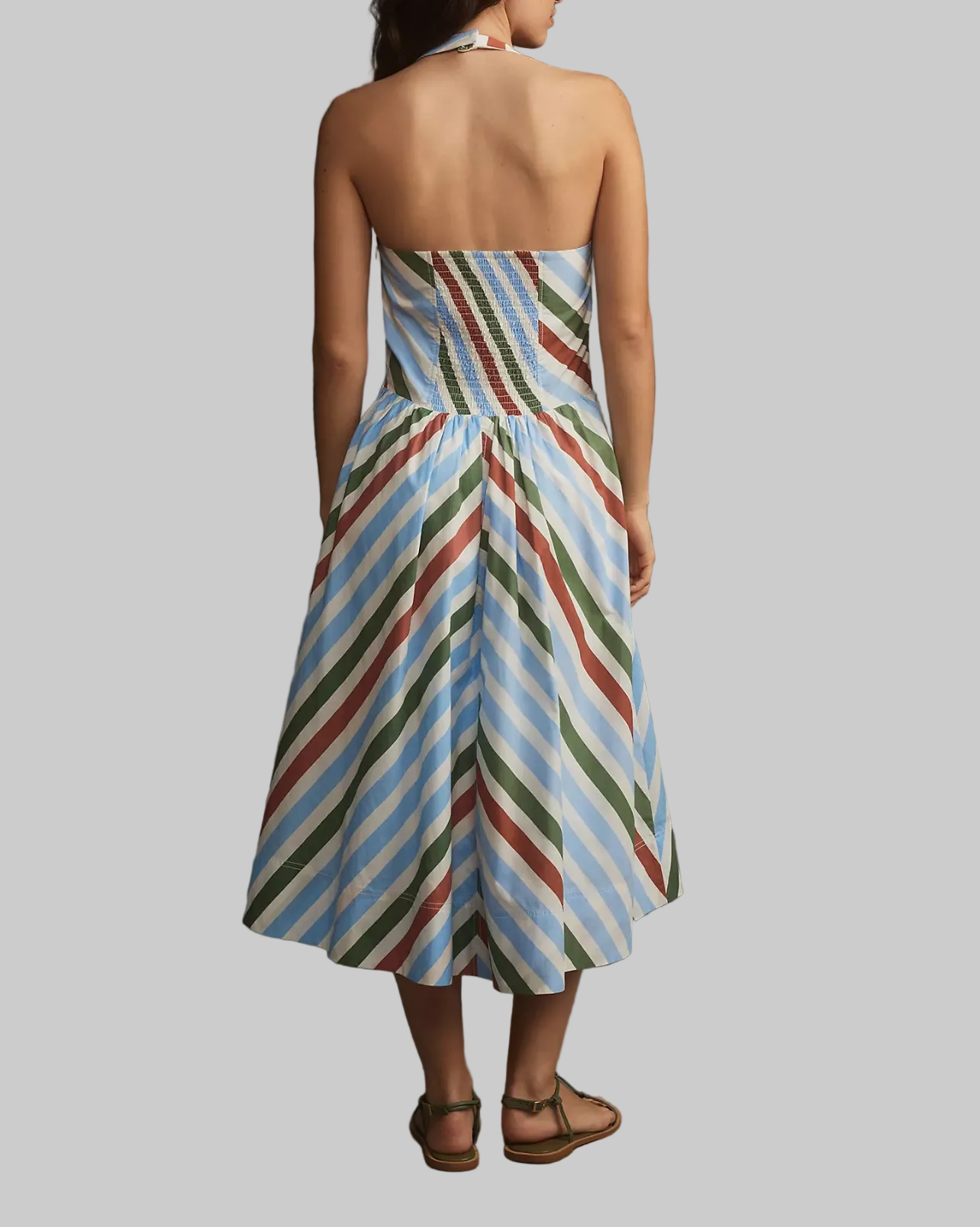 MAEVE Striped Halter Dress - Size xs