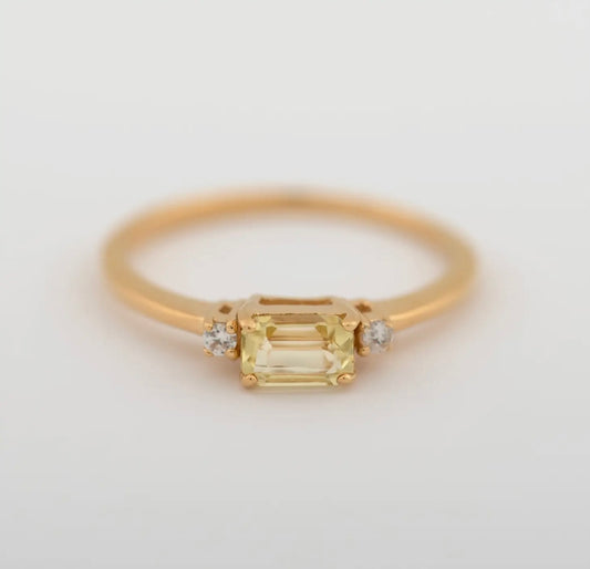 Catherine Lemon Quartz Ring - Size 7