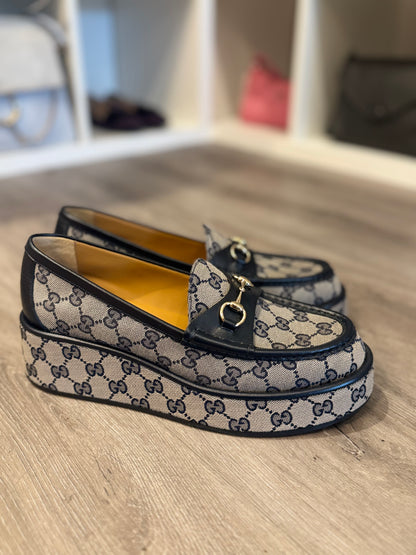 GUCCI Horsebit Platform Loafer - Size 40