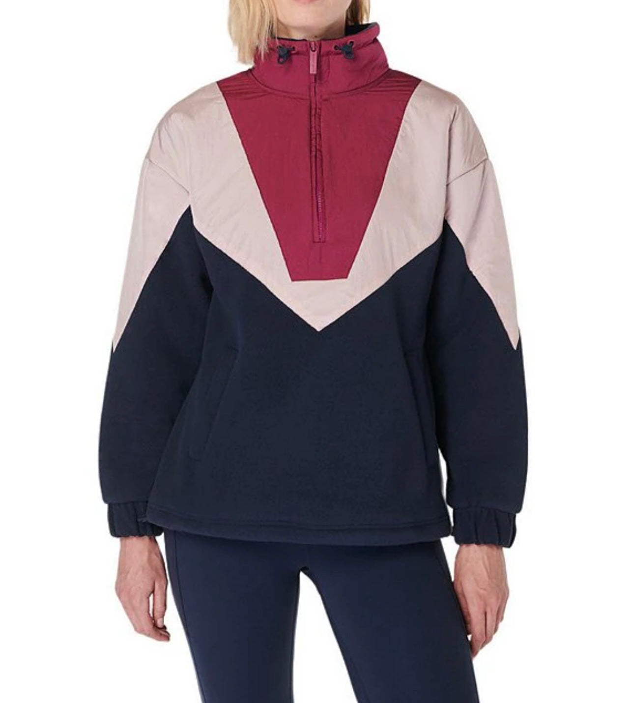 SWEATY BETTY Orbit Fleece Half Zip - Size 4