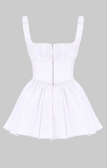 HOUSE OF CB Le Puff White Cotton Tulle Mini Dress - Size s