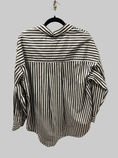 NEW*OVAL SQUARE Striped Button Up - Size M