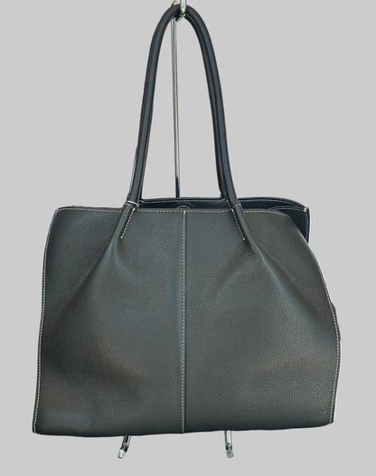 RYLAN Black Leather Shoulder Bag