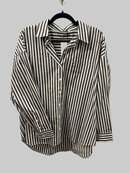 NEW*OVAL SQUARE Striped Button Up - Size M