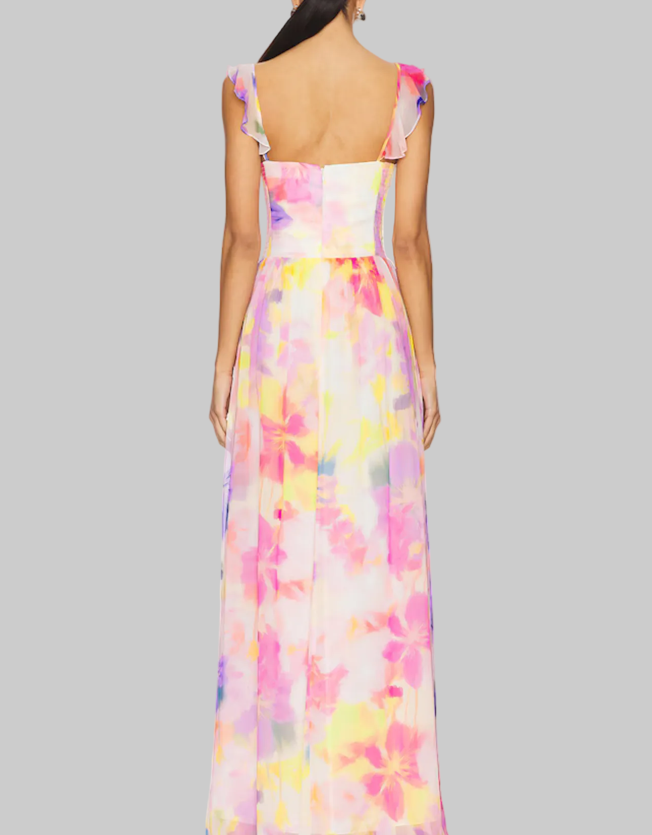 AMANDA UPRICHARD Watercolour Maxi Dress - Size S