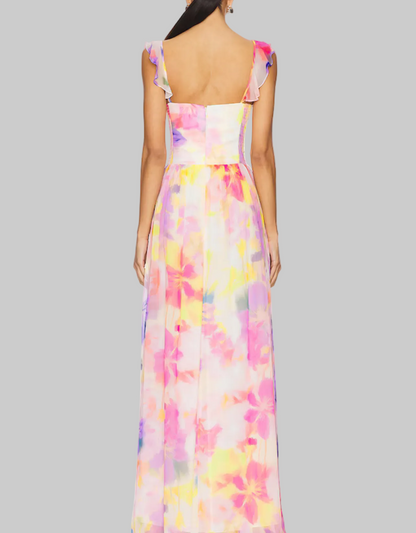 AMANDA UPRICHARD Watercolour Maxi Dress - Size S