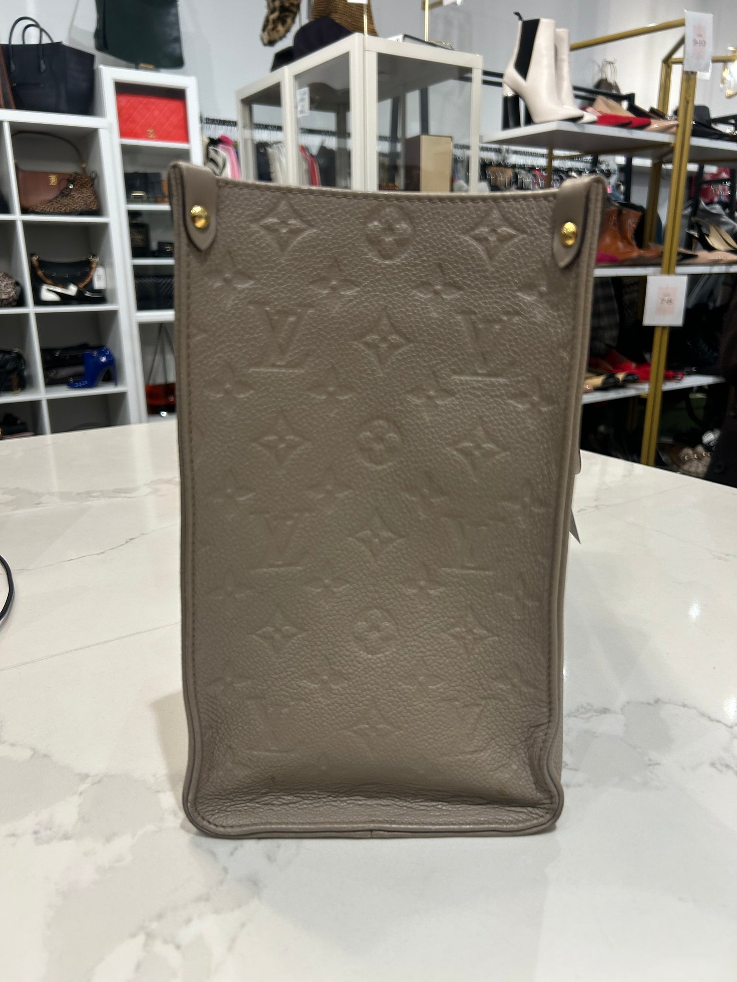 Louis Vuitton Onthego MM in Monogram Empreinte Turtledove