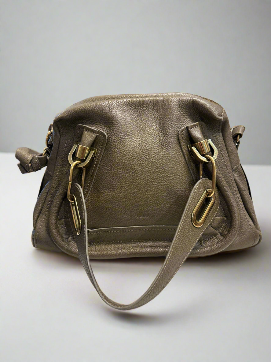CHLOE Paraty Taupe Leather - Medium