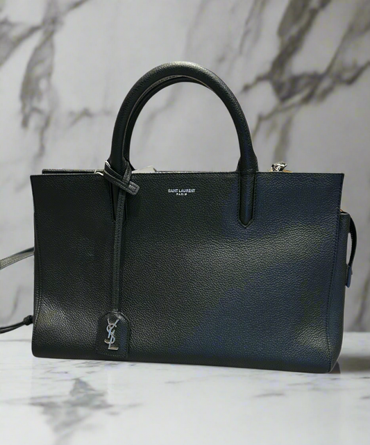 SAINT LAURENT Leather Rive Gauche Cabas