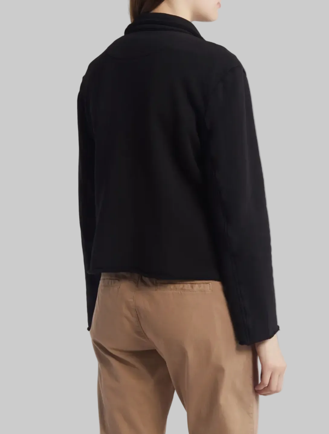 FRANK & EILEEN Mini Belfast Cropped Knit Peacoat - Size M