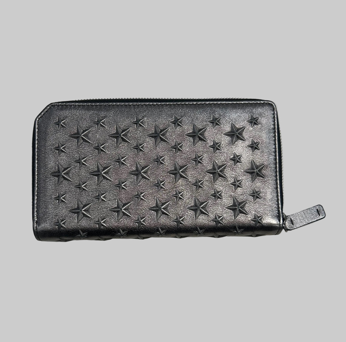 JIMMY CHOO Zip Around Metallic Stars Wallet