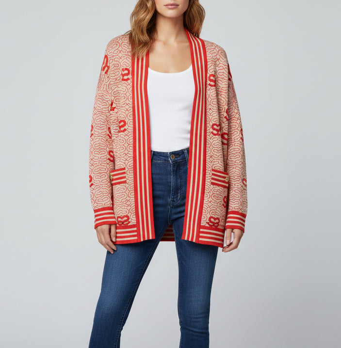 SANDRO Reversible Open Front Cardigan