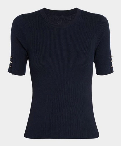 NEW* A.L.C. Navy Ribbed Knit Top - Size S