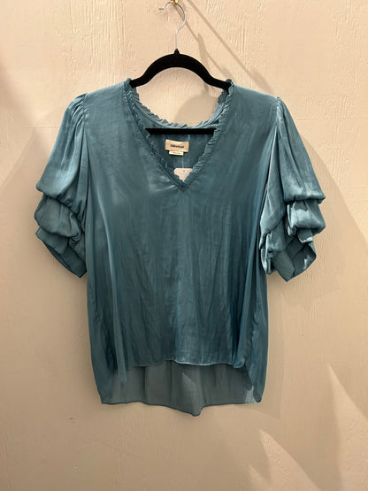 ZADIG & VOLTAIRE Turquoise Silk Blouse - Size S