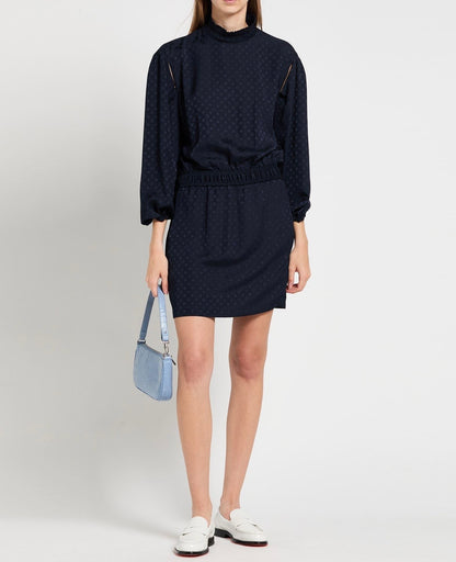 NEW* MAJE Navy Cutout Dress - Size 40