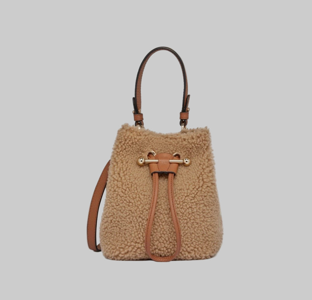 STRATHBERRY Lana Osette Shearling Bucket Bag