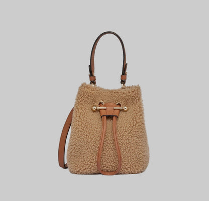 STRATHBERRY Lana Osette Shearling Bucket Bag