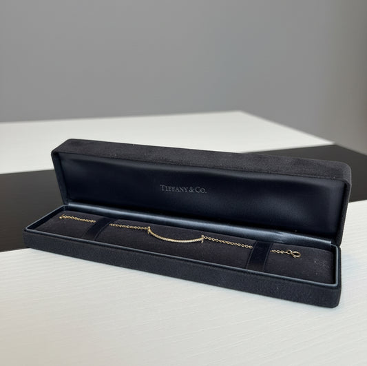 Tiffany T Smile Bracelet
in Yellow Gold w/ Diamonds