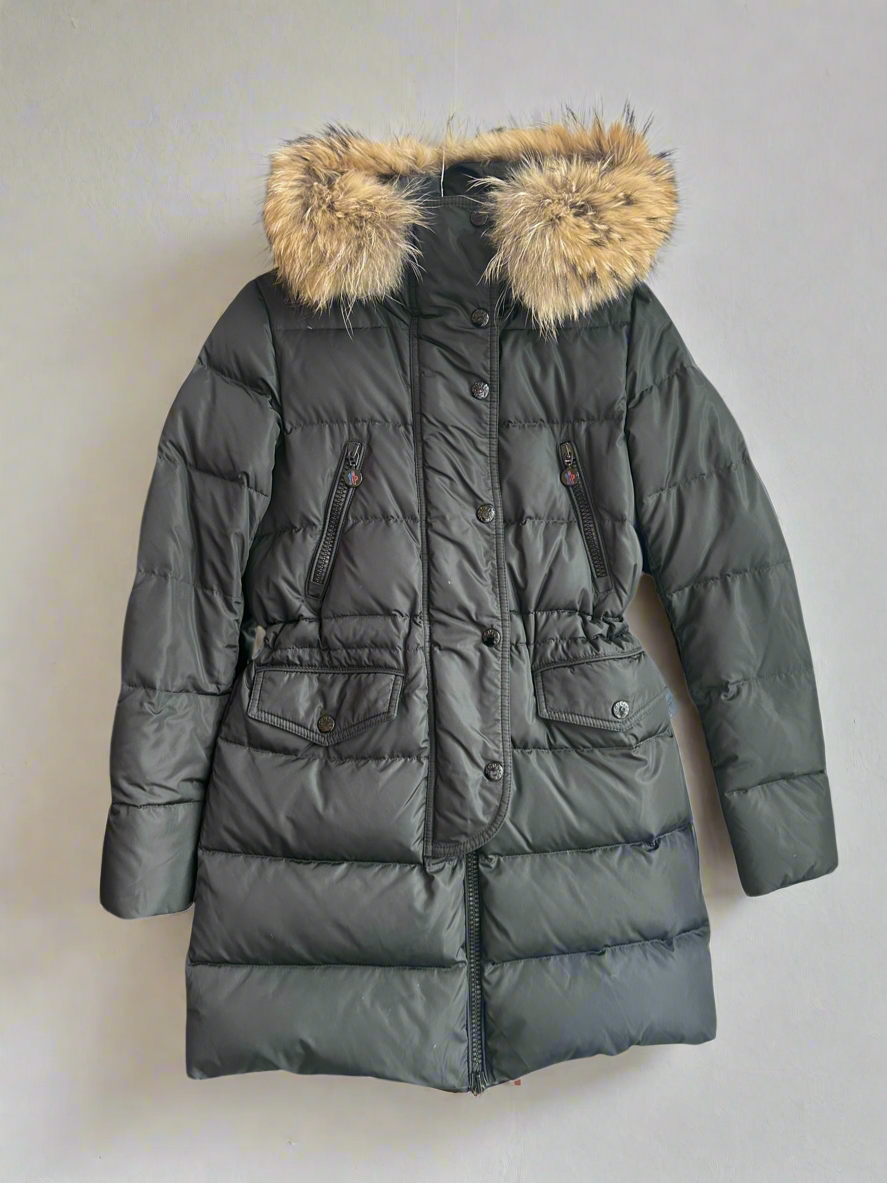 MONCLER Black Down Puffer Jacket - Size 1